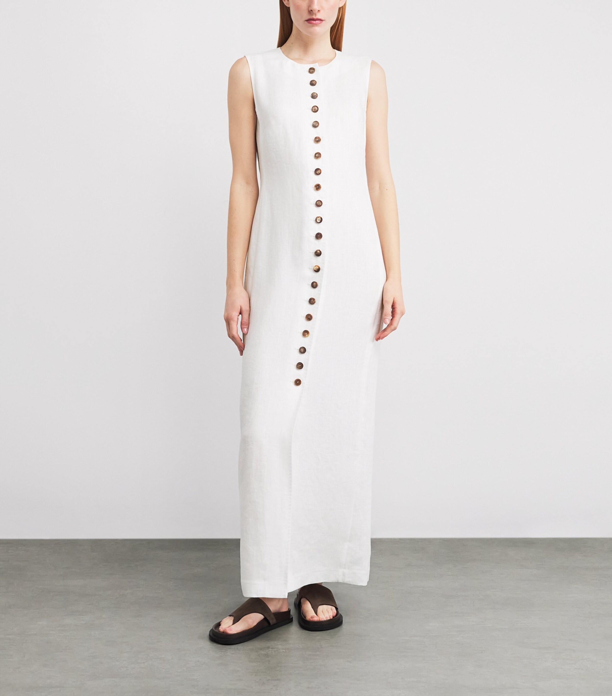 Lafayette 148 Linen Sleeveless Maxi Dress