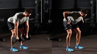 Dumbbell bent-over row