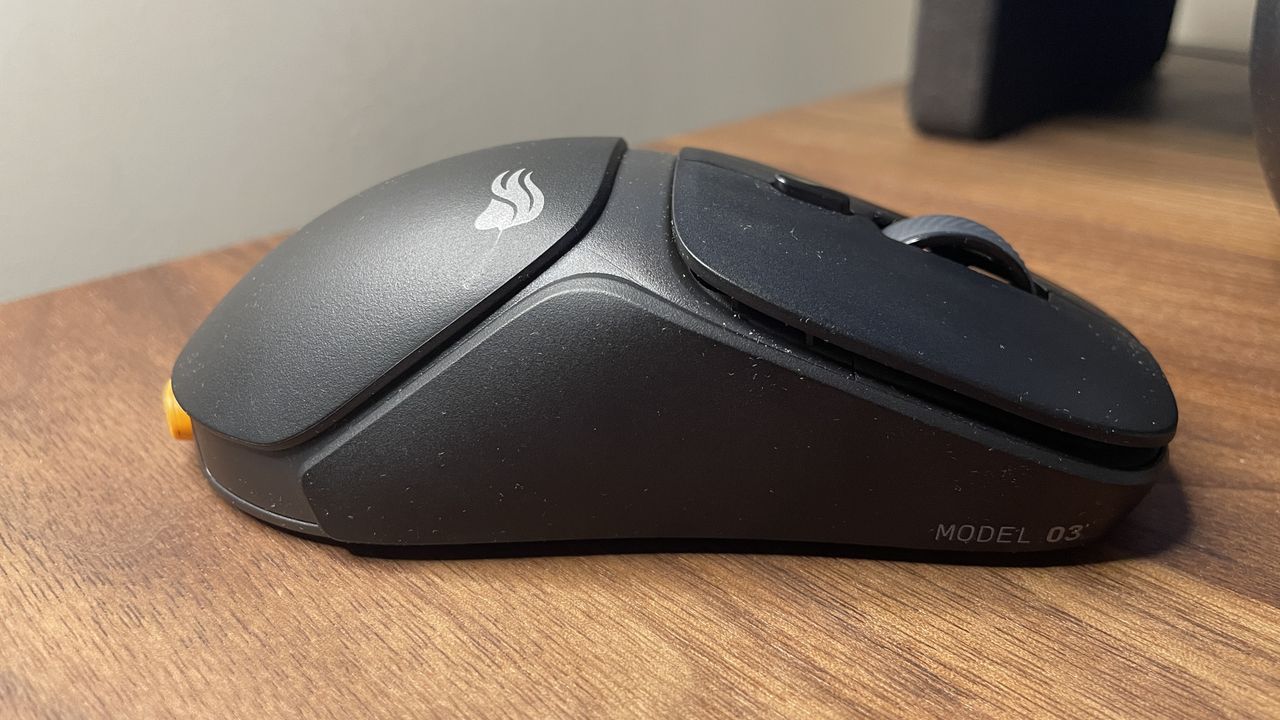 The Glorious Model O3 Wireless gaming mouse with hot swappable battery