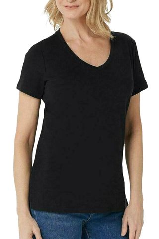 Essentials Pima Cotton Scoop- Neck T-Shirt