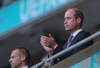 PRINCE WILLIAM WATCHES THE GAME, ENGLAND V DENMARK, 2021