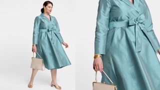 turquoise wrap dress