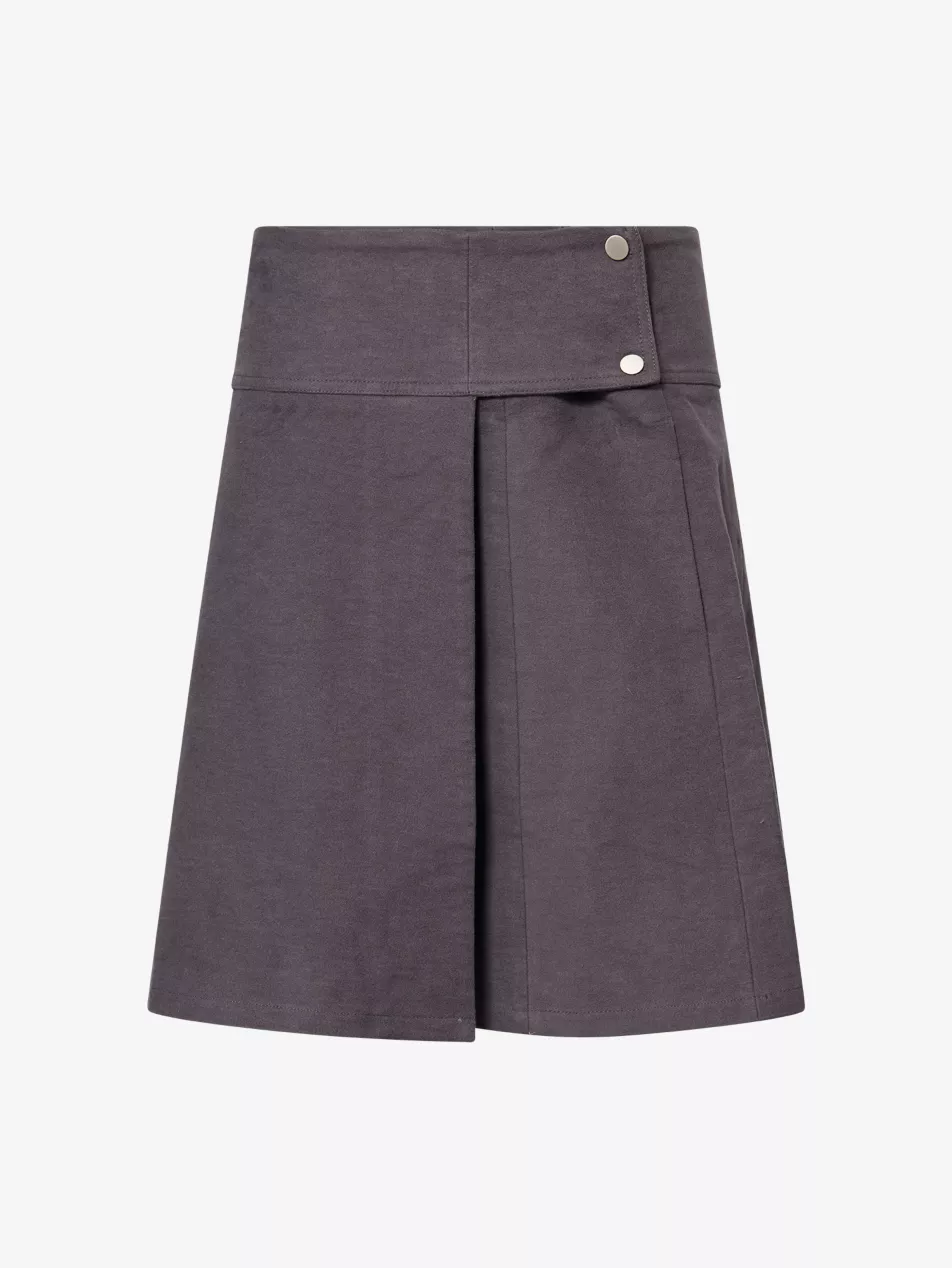 Edie Wrap Cotton Midi Skirt