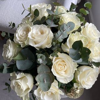 Interflora white rose bouquet