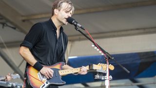 Ben Gibbard of Death Cab For Cutie performs at 2022 New Orleans Jazz & Heritage Festival at Fair Grounds Race Course on April 29, 2022 in New Orleans, Louisiana