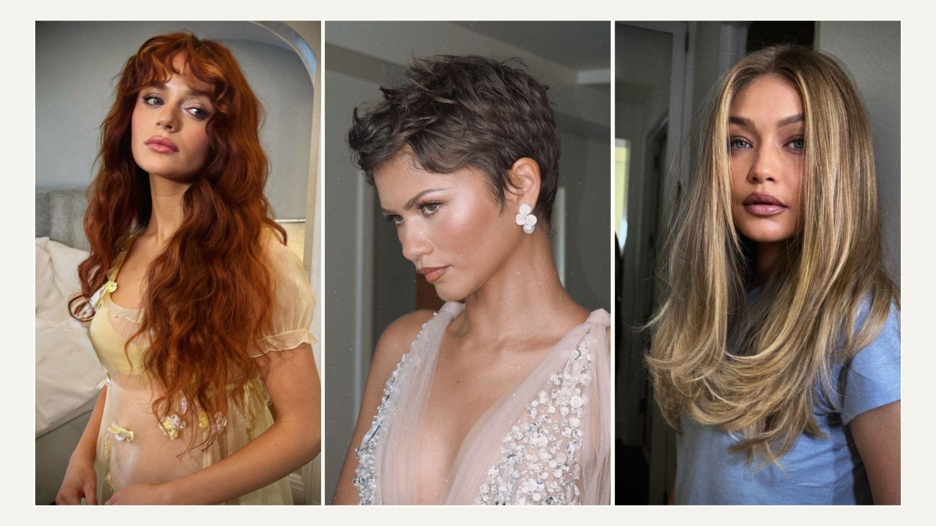 Joey King, Zendaya and Gigi Hadid with layered haircut inspiration
