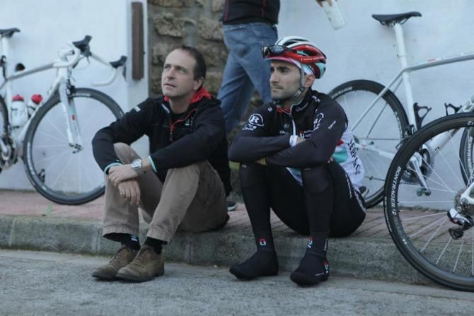 Press officer Philippe Maertens, who completed the Crocodile Trophy MTB race and Tiago Machado.