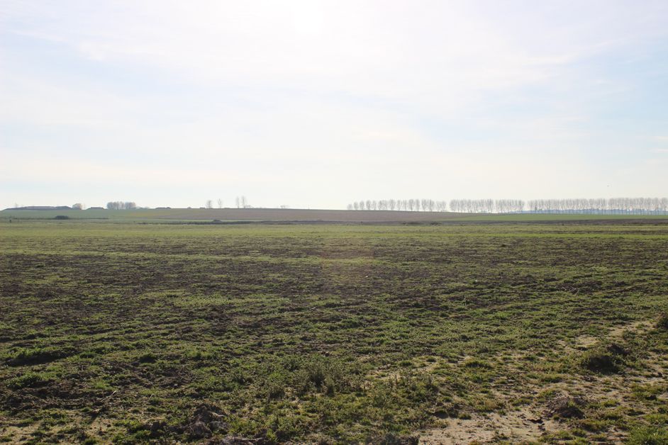 The exposed landscape through which the first sector runs