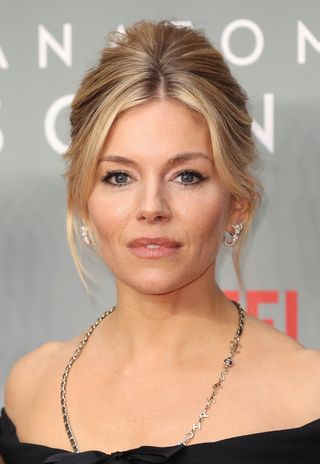 Sienna Miller attends the World Premiere of Anatomy Of A Scandal at the Curzon Mayfair on April 14, 2022 in London, England