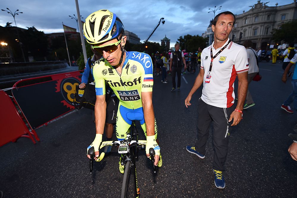 Rafal Majka after stage 21 in Madrid.