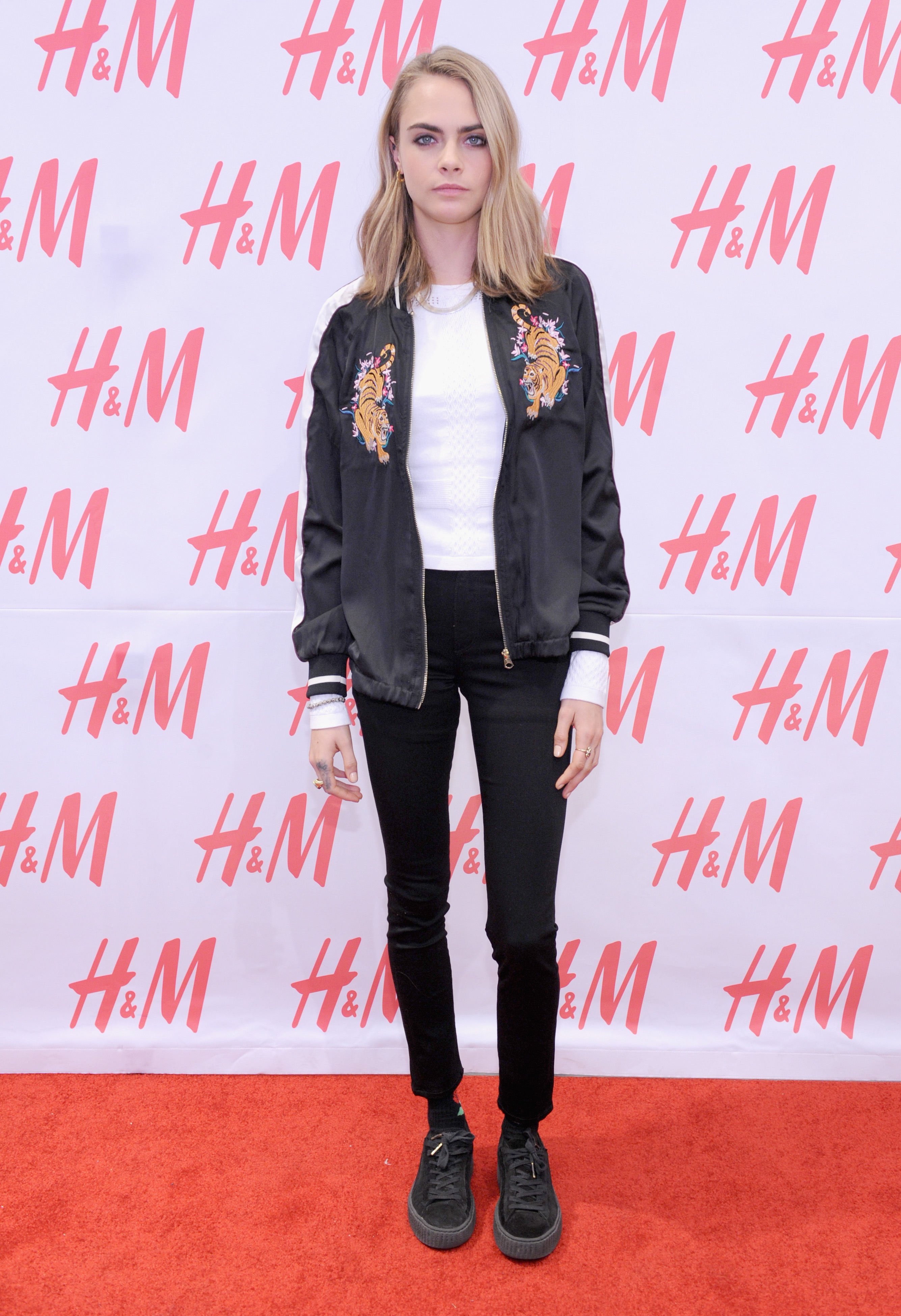 Cara Delevingne attends H&amp;amp;M and Cara Delevingne to celebrate the opening of a new location at Westfield World Trade Center at H&amp;amp;M on November 17, 2016