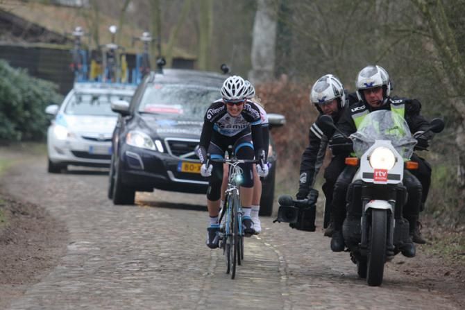 Maaike Polspoel (Sengers) riding for the tv camera