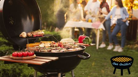 Get Grillin' with Tom's Guide kettle grill full of food 