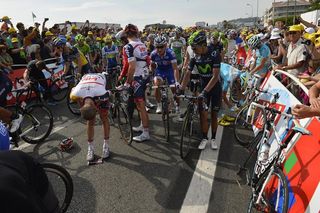 The crash stopped most of the peloton in the final 200m