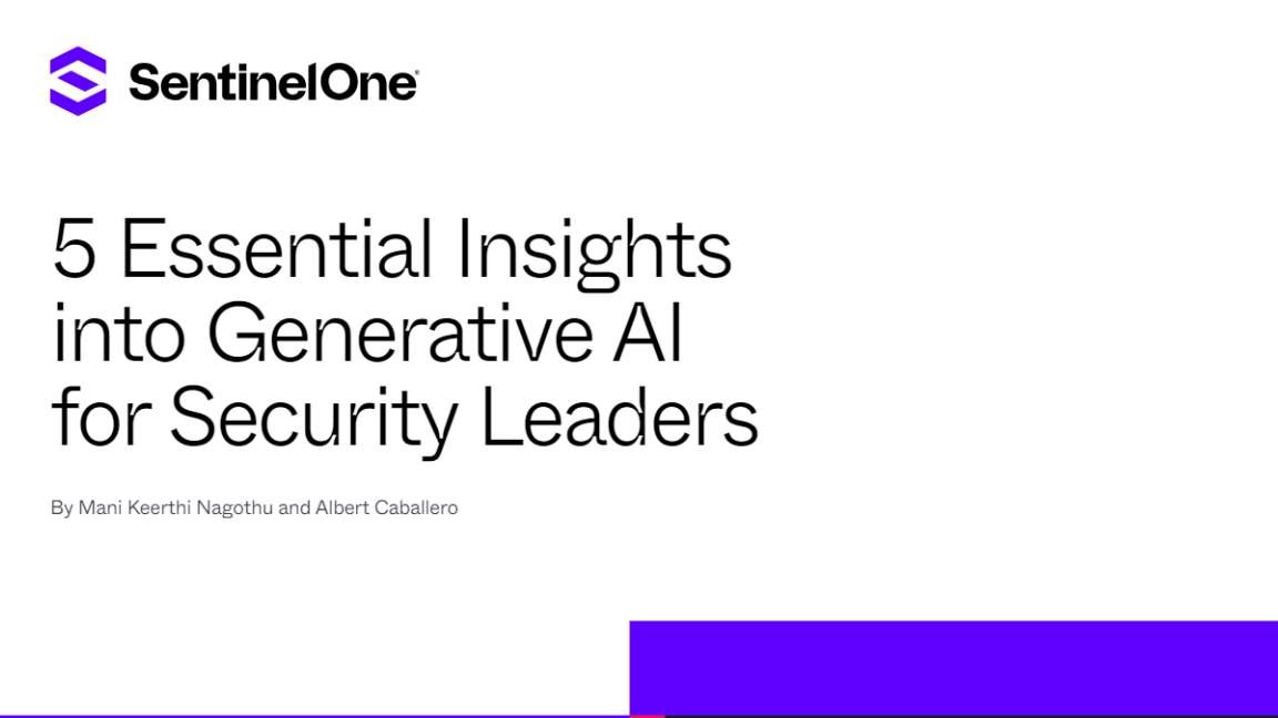 Five essential insights into generative AI for security leaders