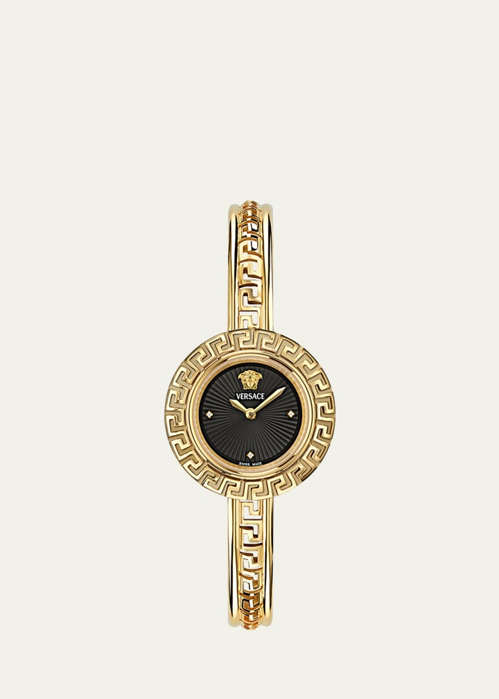 28mm La Greca Bangle Bracelet Watch With Diamonds