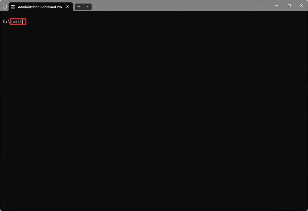 Command Prompt exit command