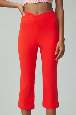 Maeve Structured Bombshell Capri Pants