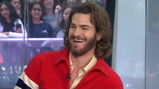 Andrew Garfield smiling while being interviewed on The Today Show in July 2026.