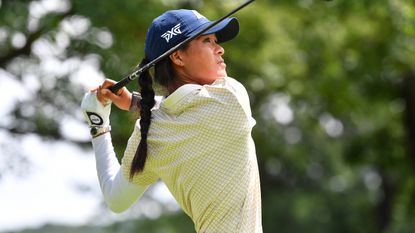 Celine Boutier takes a shot during the Amundi Evian Championship