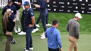 Rory McIlroy and Patrick Reed in Dubai