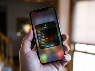 Bluetooth menu in Control Center on iOS 14 on an iPhone 11 Pro