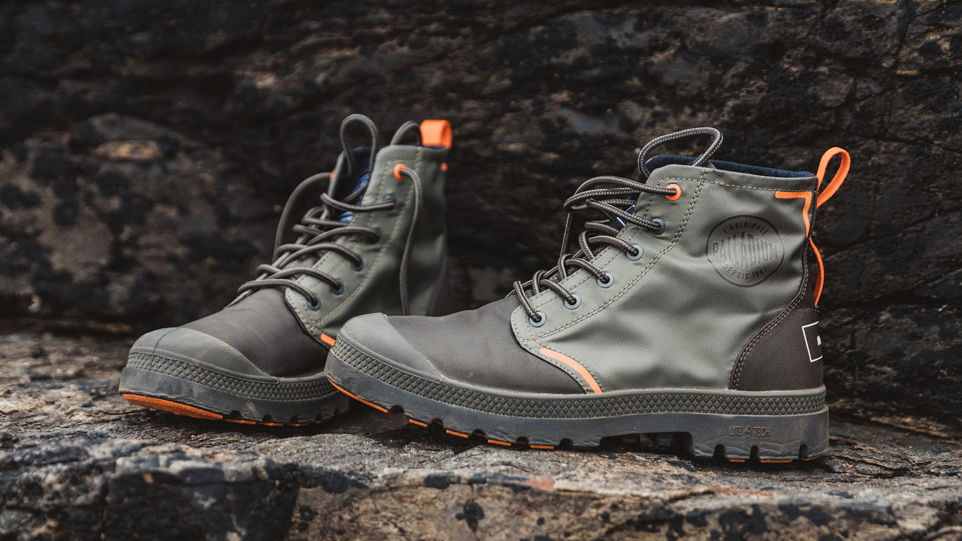 Palladium + Finisterre Pampa-Hi boots