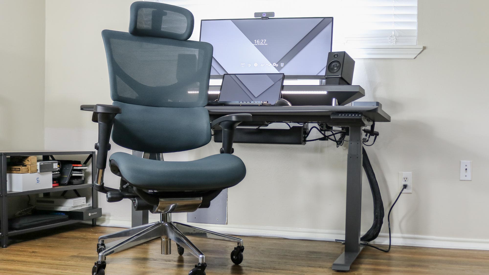 The X-Chair X3 in front of a desk