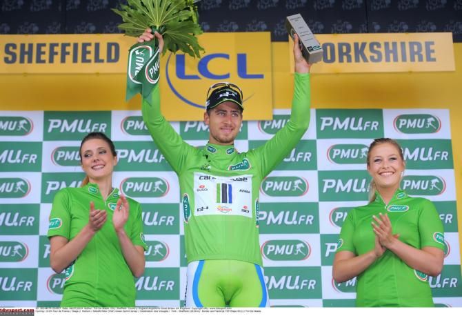 Peter Sagan (Cannondale) in the green jersey