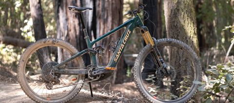 The Santa Cruz Vala viewed from the side on a dusty trail