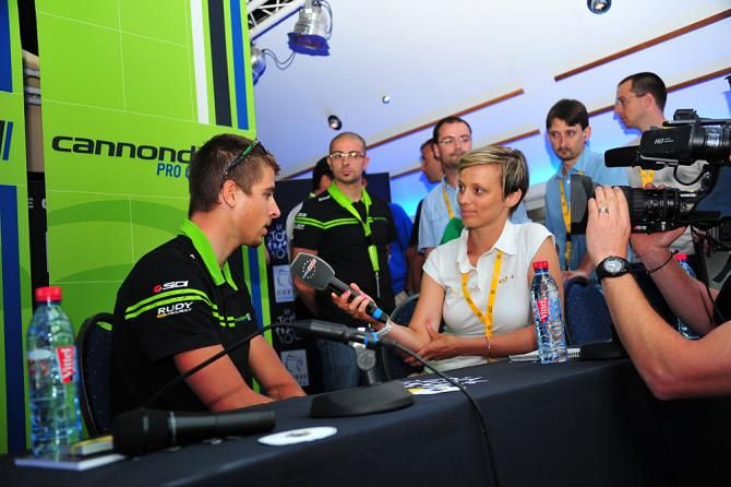 Peter Sagan (Cannondale) interviewed in Corsica