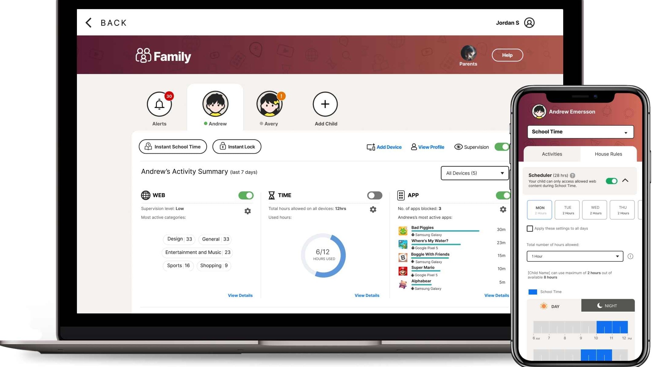 The Norton 360 Deluxe web interface