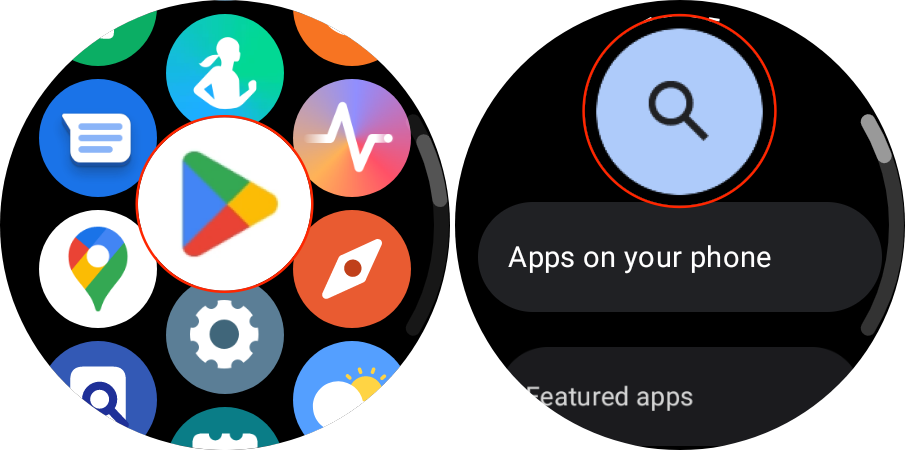 Google Play'i açın ve Galaxy Watch 5'te Google Fit'i arayın