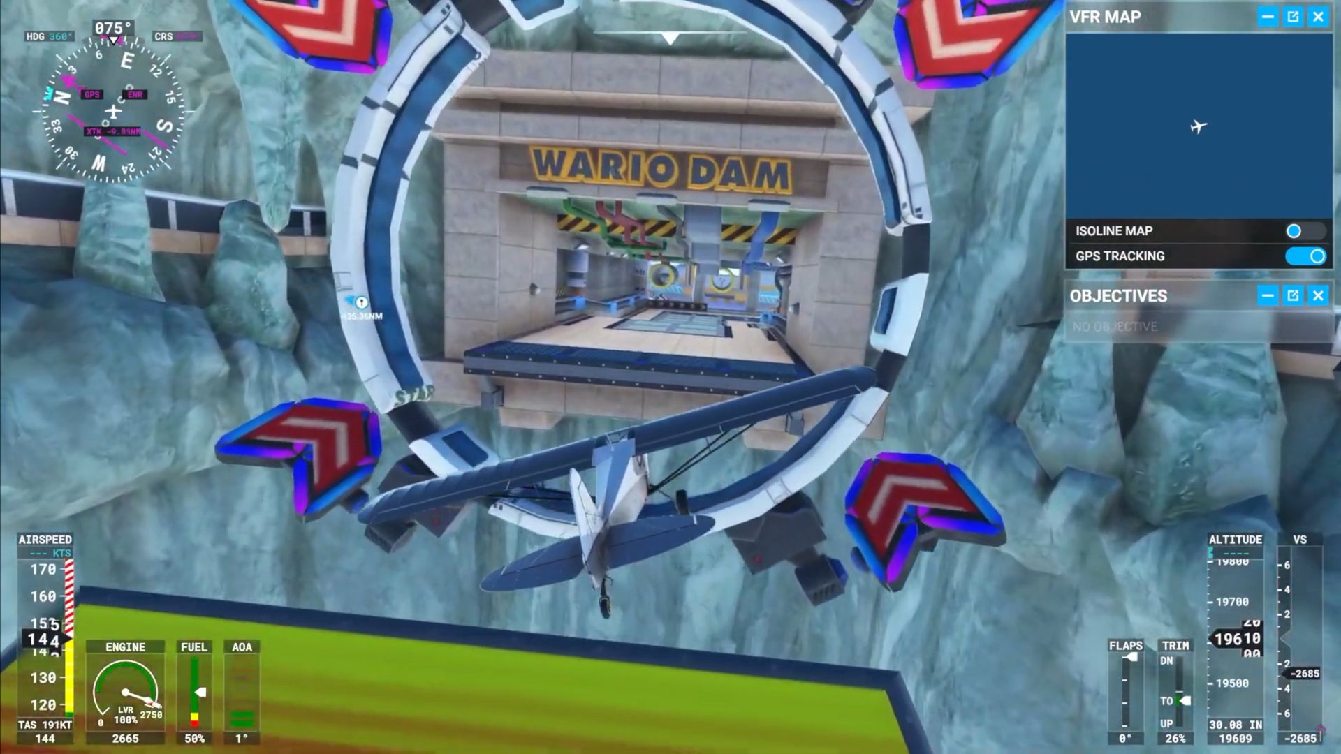 Mario Flight Simulator Trippy Microsoft Flight Simulator mod adds Mario Kart tracks | GamesRadar+