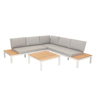 Homebase Spirit teak wood and aluminium outdoor sofa set