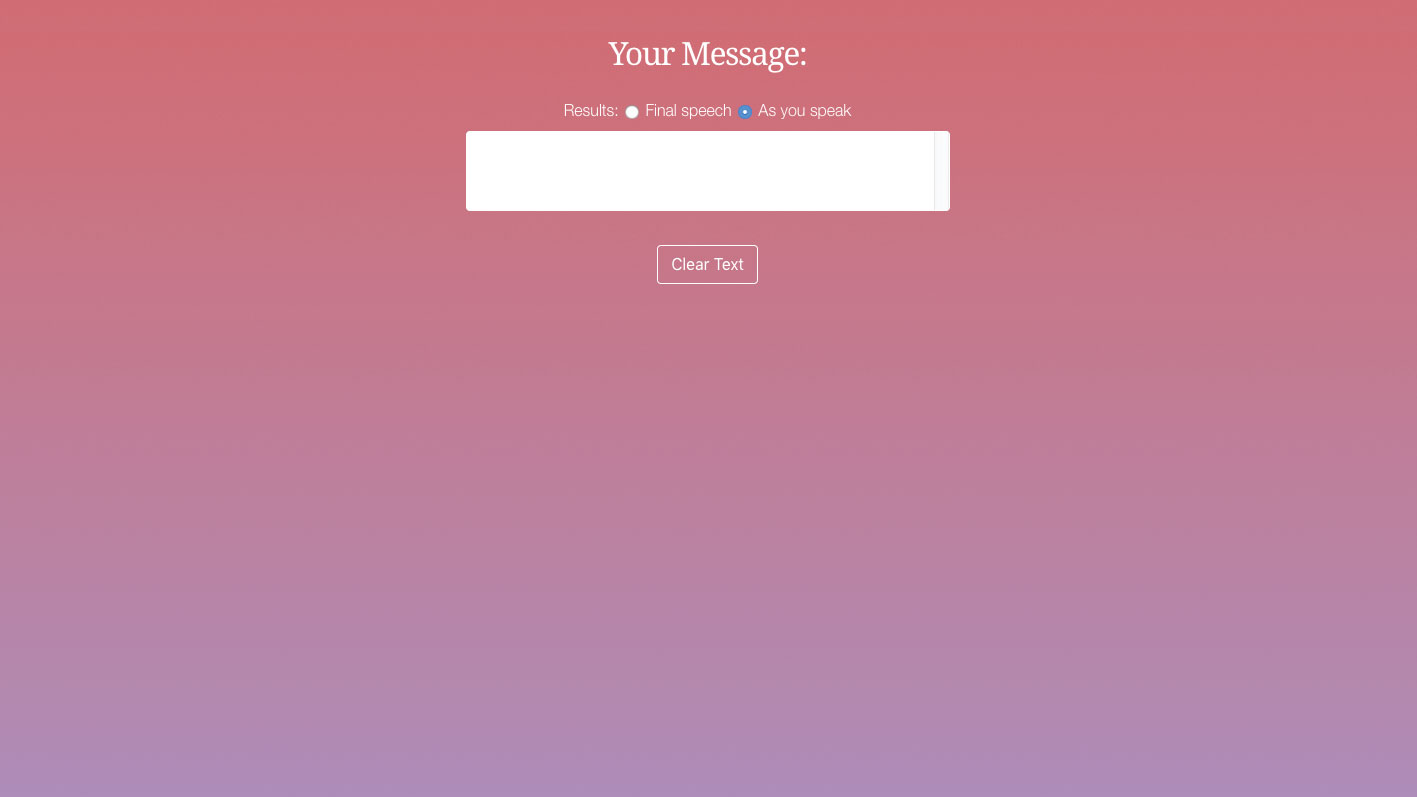 Build a voice controlled UI: Display the text