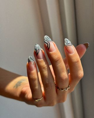 Organic chrome nails.