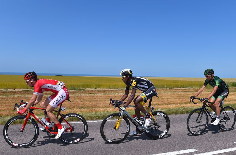 Kenneth Van Bilsen (Cofidis) leads the breakaway