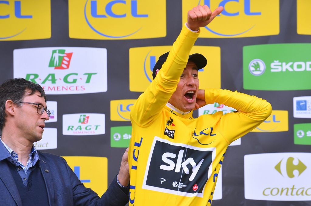 An excited Sergio Henao (Team Sky)