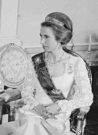 Princess Anne's six-point diamond star brooch
