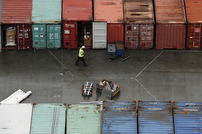 London dockworkers discover 35 people, one dead, in shipping container