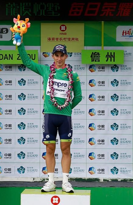 Niccolo Bonifazio (Lampre-Merida) leads the points classification