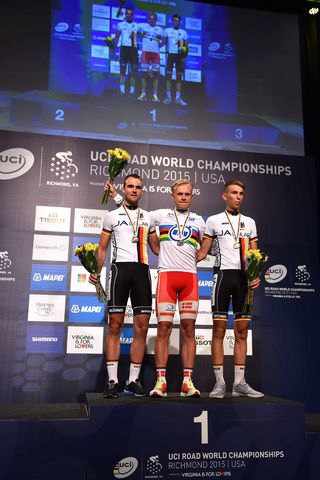 Top three U23 men at 2015 World Championships