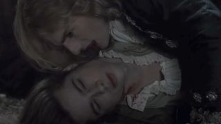 Lestat on top of transitioning Louie just after sucking his blood in Interview with the Vampire