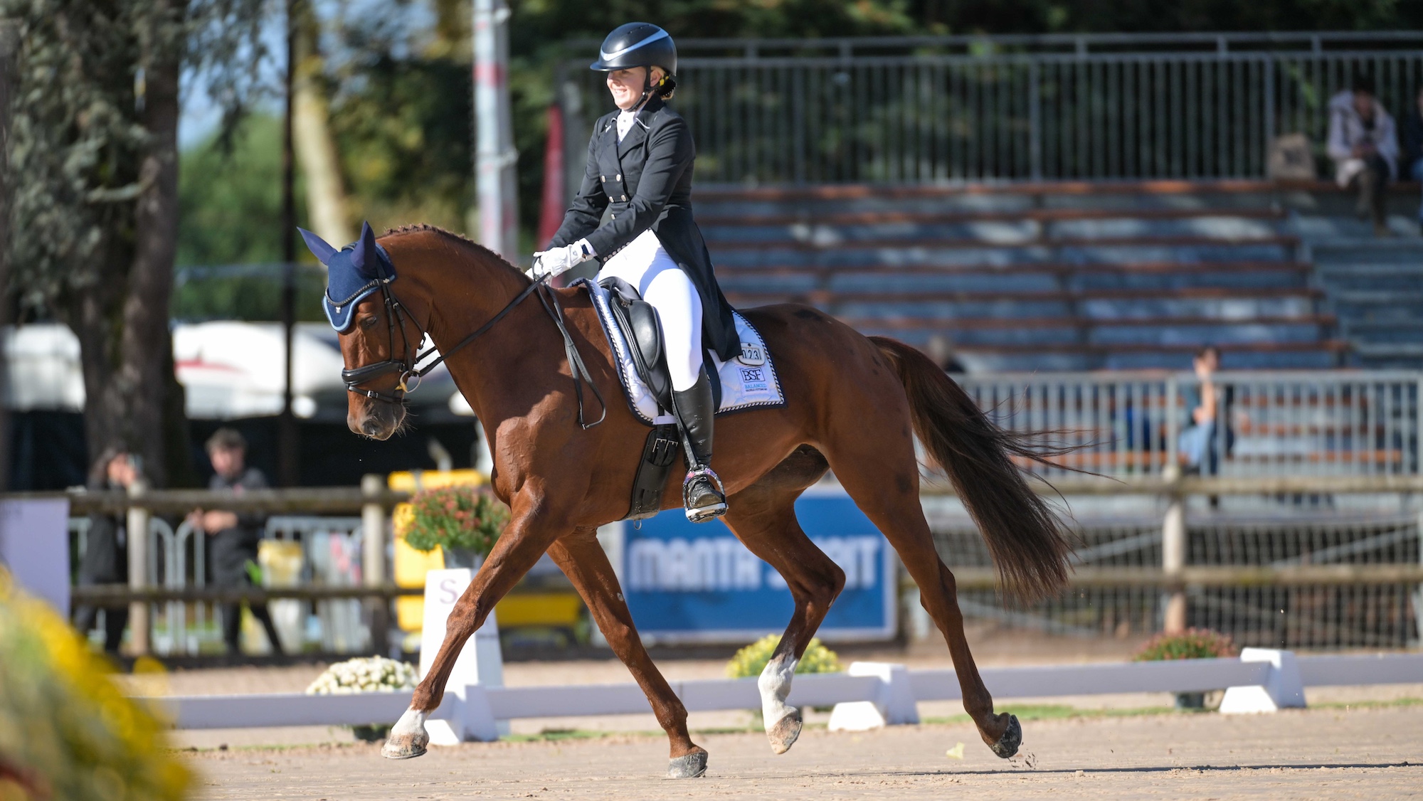 Pau Horse Trials dressage phase, Abigail Long and Henton Audacious