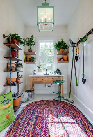 a potting room in a house