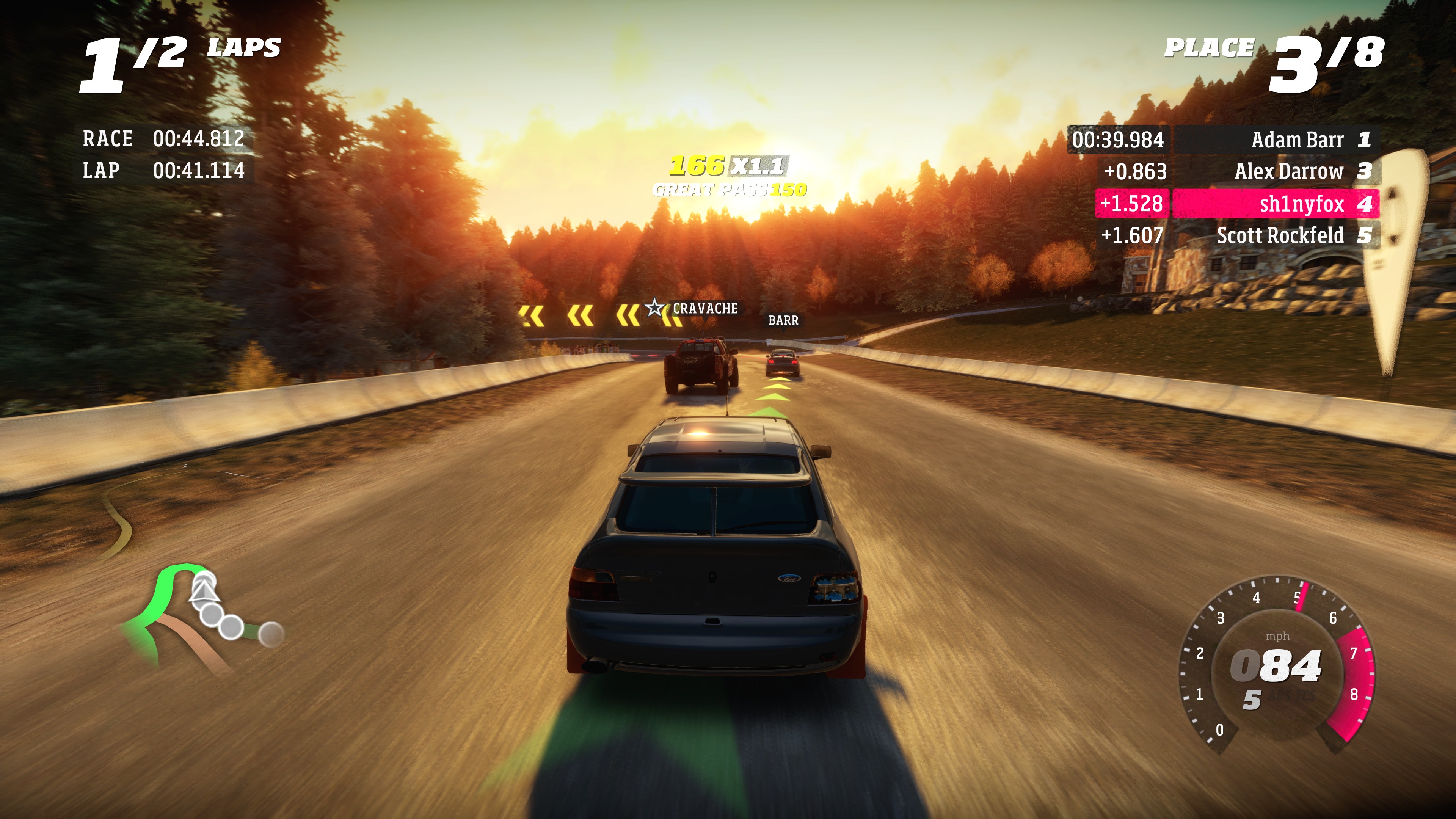 Screenshots of racing in the original Forza Horizon