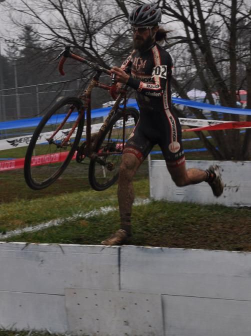 Fourth place rider Dan Timmerman (Richard Sachs - RGM Watches - Radix) runs the barriers on the final lap.