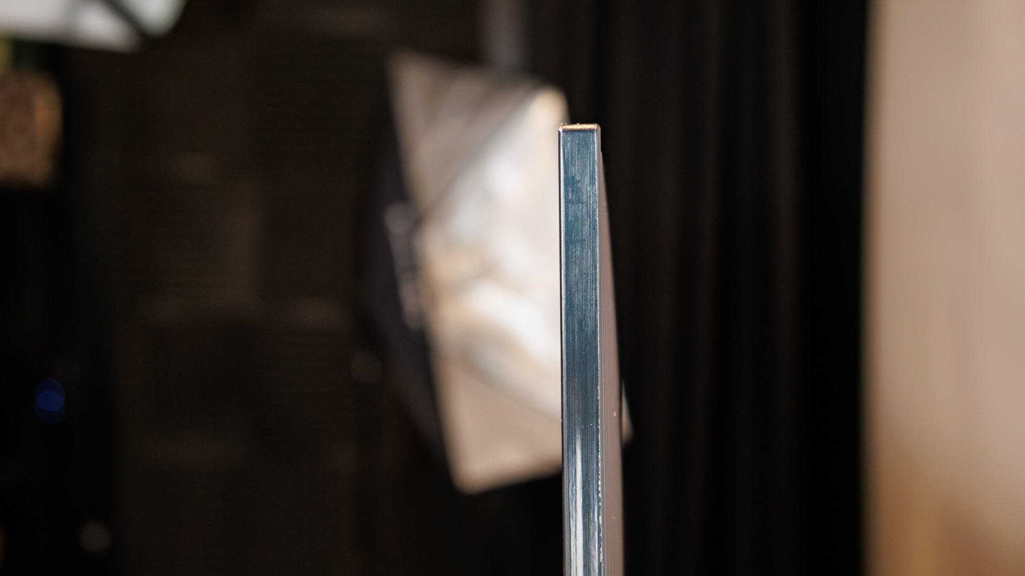 The side of the screen of a Samsung S85H OLED TV