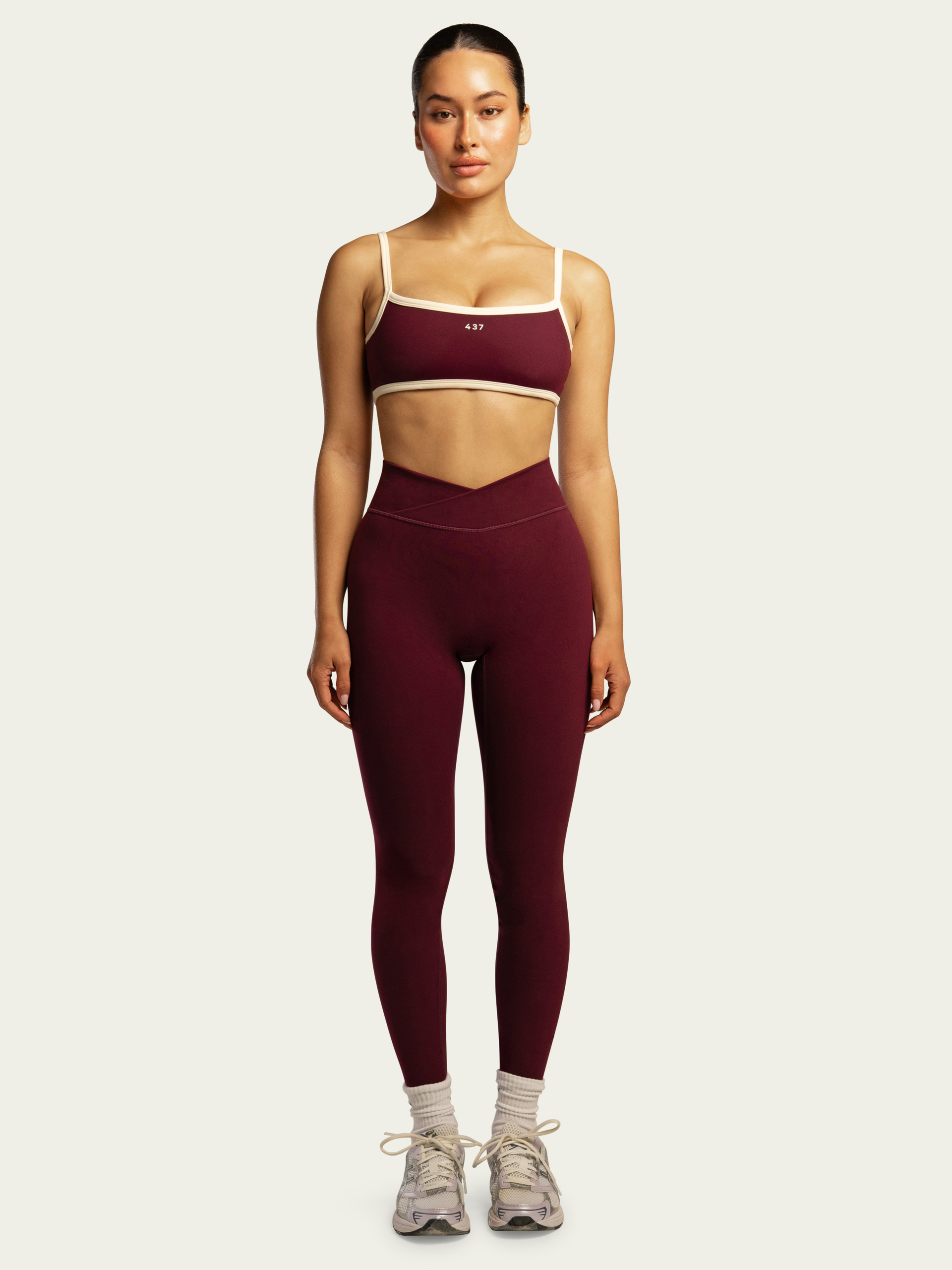 The V Legging Black Cherry - Black Cherry / Xs